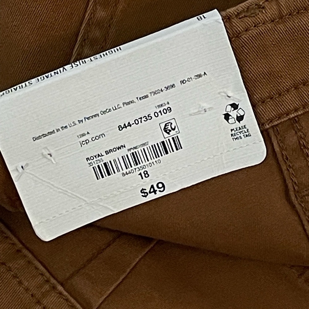 Ana pants high rise straight 18 brown NWT - Picture 4 of 10